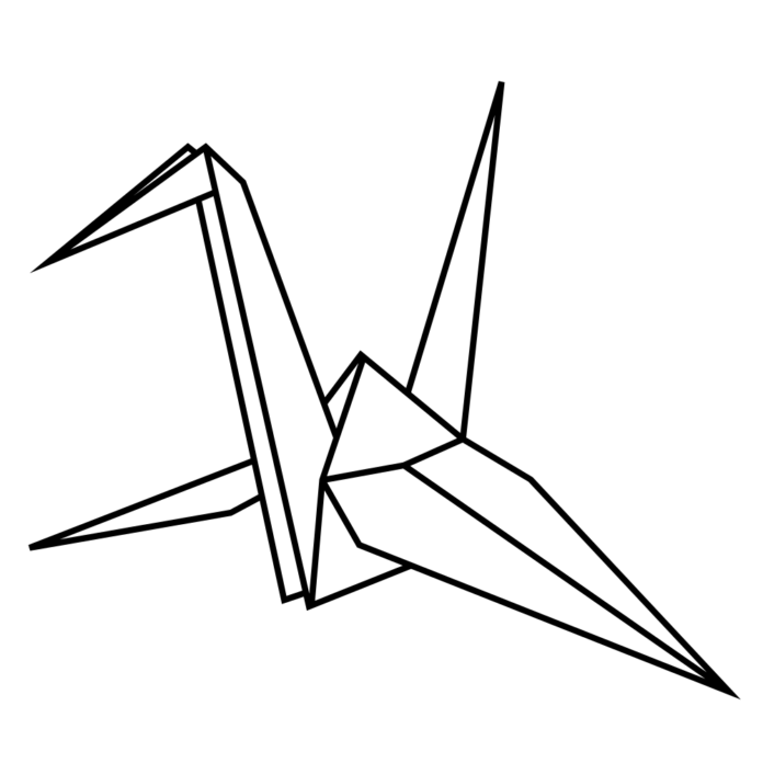 origami vták omaľovánky k vytlačeniu