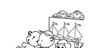 toy shelf coloring book printable