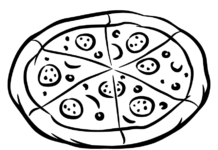 livre de coloriage de délicieuses pizzas à imprimer