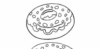 doughnuts coloring book to print