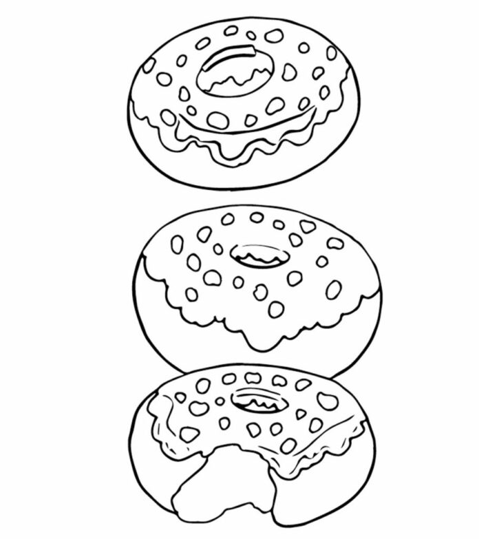 udskrivbar malebog doughnuts