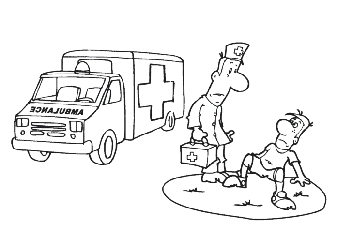 paramedic in action coloring book to print