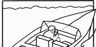 speedboat cruise colouring book to print