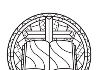 religious stained glass bible coloring book printable