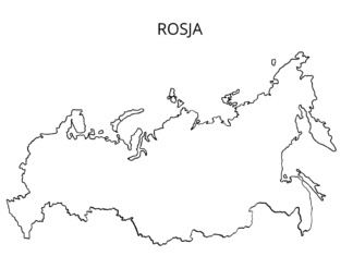 feuille de coloriage de la carte de la russie pour l'impression
