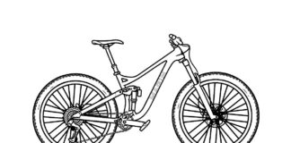 mountain bike trail coloring book to print