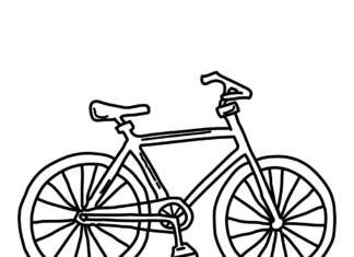 Färgbok om cykling som kan skrivas ut
