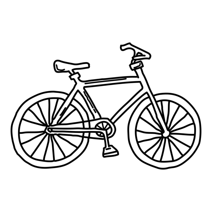 Färgbok om cykling som kan skrivas ut