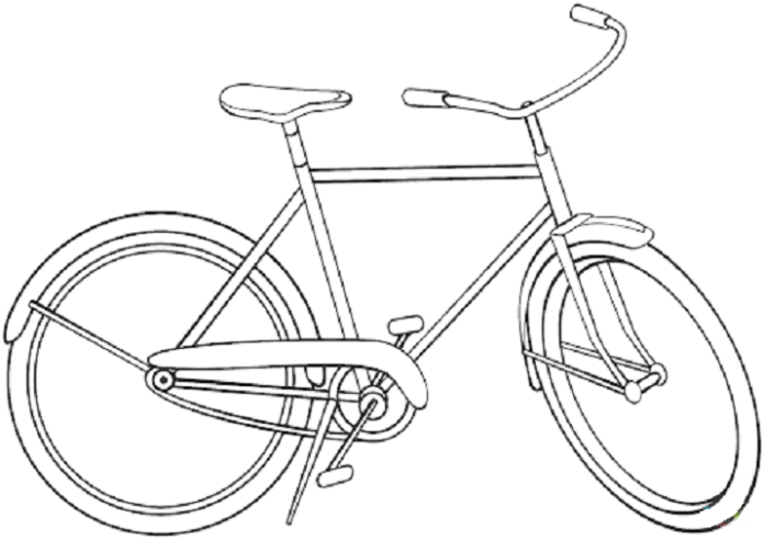 city bike coloring book to print