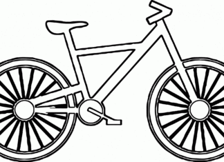 folha de coloração para impressão de desenhos de bicicletas