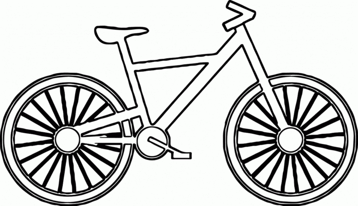 Libro para colorear Dibujo de bicicletas para imprimir y en línea