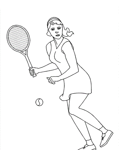 テニスゲーム印刷用塗り絵