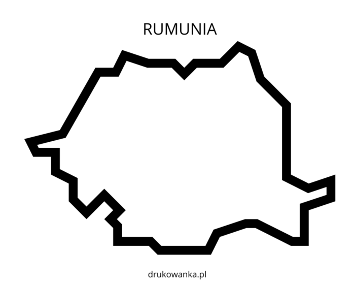 ルーマニアの地図塗り絵印刷