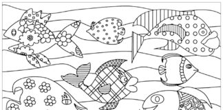 livre de coloriage de poissons d'aquarium à imprimer