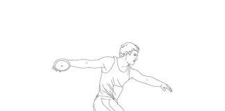 discus throw coloring book to print