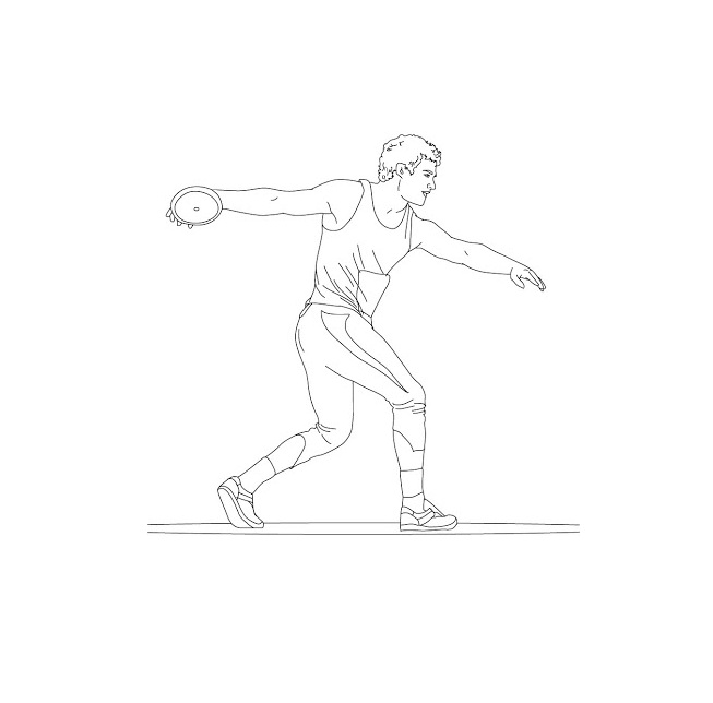 discus throw coloring book to print