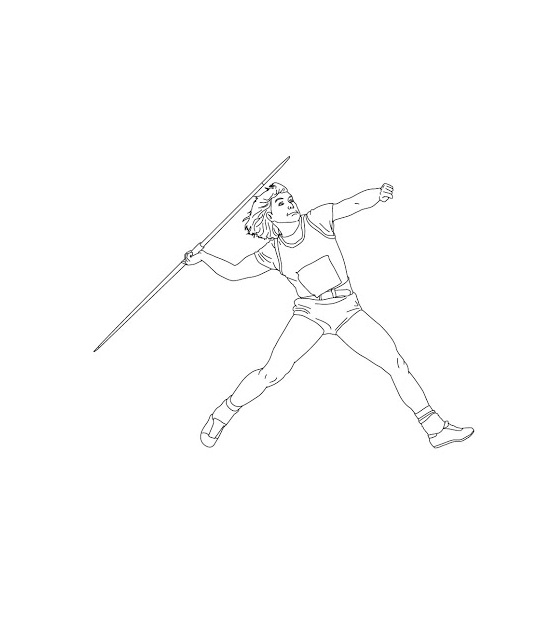 javelin throw coloring book to print