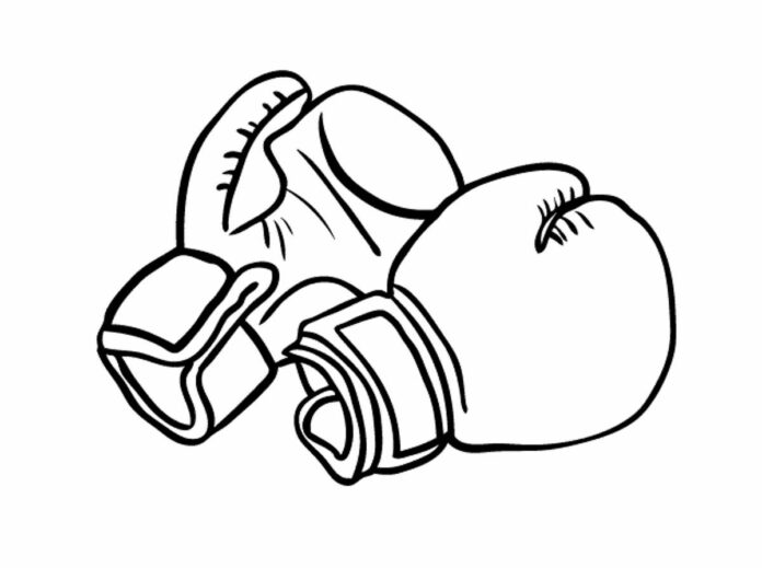 boxerhandskar färgbok som kan skrivas ut