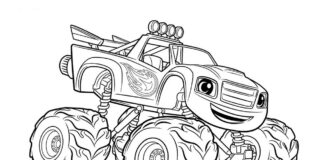 monster truck coloring book to print