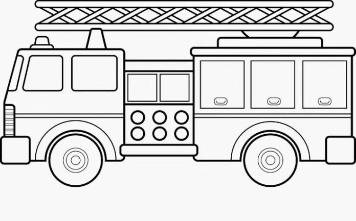 fire truck coloring book to print