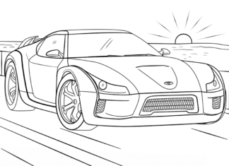 toyota car coloring book to print