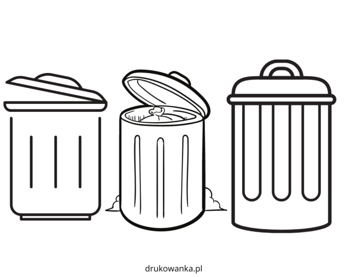farvelægningsbog til udskrivning om affaldssortering