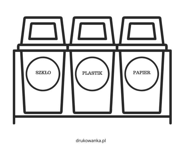 Triedenie odpadu - omaľovánky na vytlačenie