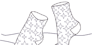 Chaussettes avec image d'étoiles à imprimer