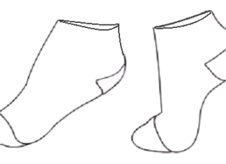 Foto dos pés das meias para imprimir
