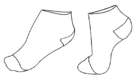 Ponožky na nohy na vytlačenie