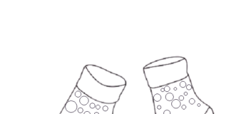 Socks with peas picture to print