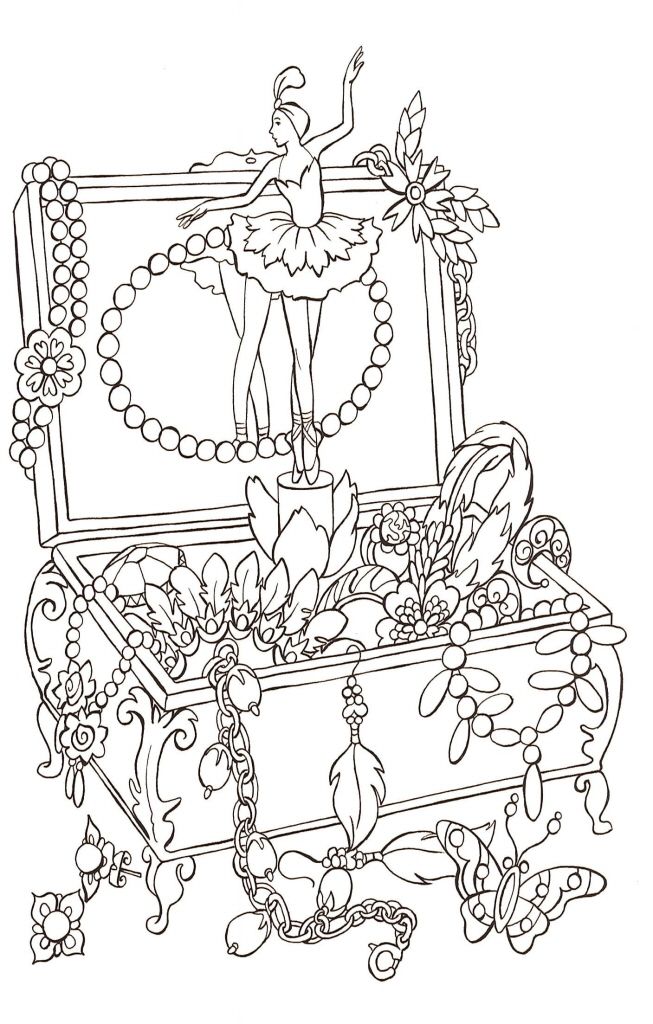 jewelry box coloring book to print