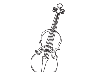 Libro para colorear de violines para imprimir
