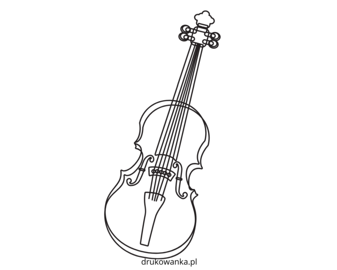 färgbok för violin som kan skrivas ut