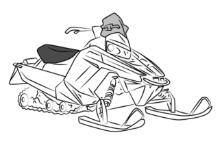 snowmobile coloring book to print