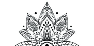 Mandala elephant picture to print