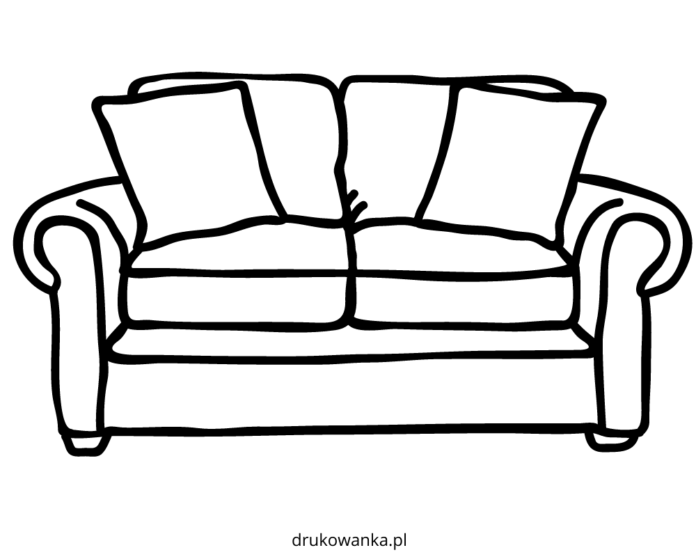soffa som kan skrivas ut och färgläggas