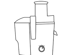 juicer in the kitchen coloring book to print