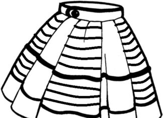 Striped skirt picture to print