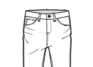 Džínové kalhoty k vytisknutí obrázek