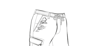 Pants with holes picture to print