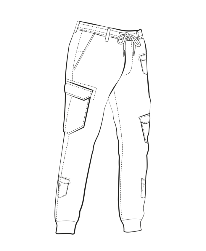 Pants with pockets picture to print