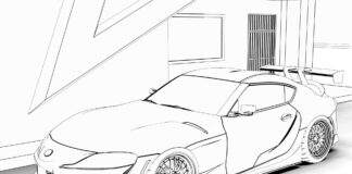 sporty mazda coloring book to print