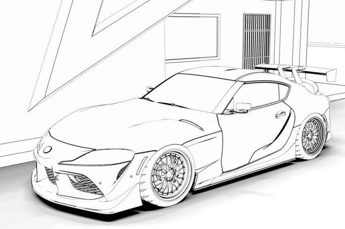 sporty mazda coloring book to print