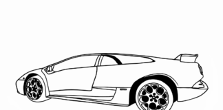 Lamborghini športové omaľovánky na vytlačenie