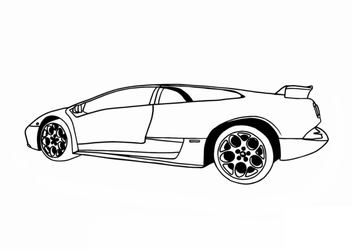 livre à colorier Lamborghini sportif à imprimer