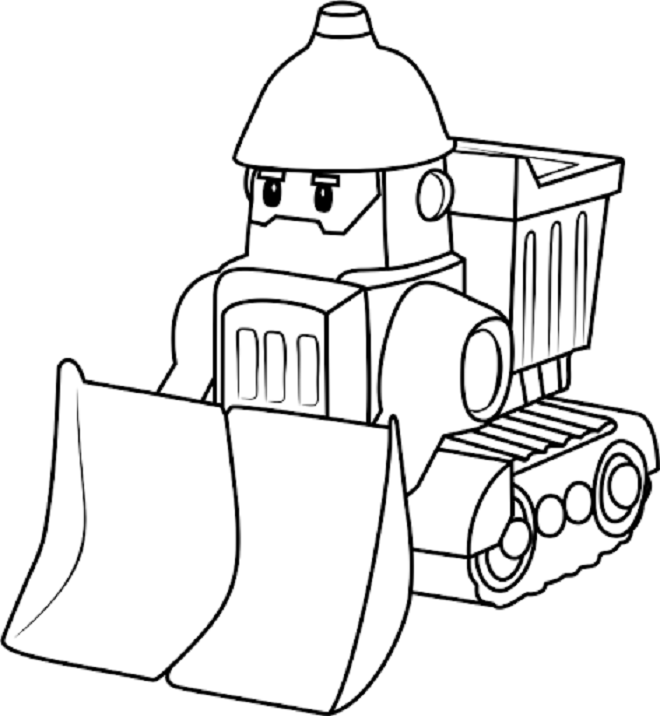 imagen imprimible del bulldozer lego