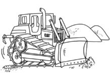 bulldozer su un'immagine di cantiere da stampare