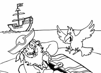 pirate treasure coloring book to print
