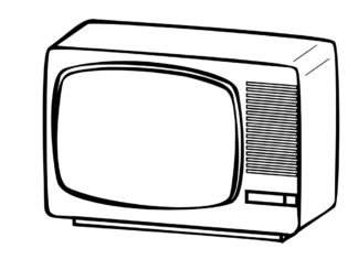 stary telewizor kolorowanka do drukowania